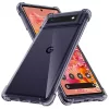 Techsuit - Shockproof Átlátszó Ütésálló Szilikon tok - Google Pixel 6 - Átlátszó fekete