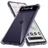 Techsuit - Shockproof Átlátszó Ütésálló Szilikon tok - Google Pixel 6 Pro - Átlátszó fekete
