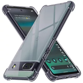   Techsuit - Shockproof Átlátszó Ütésálló Szilikon tok - Google Pixel 6a - Átlátszó fekete