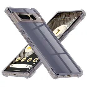   Techsuit - Shockproof Átlátszó Ütésálló Szilikon tok - Google Pixel 7 Pro - Átlátszó fekete