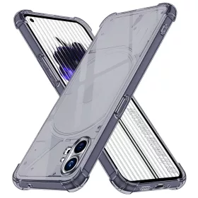   Techsuit - Shockproof Átlátszó Ütésálló Szilikon tok - Nothing Phone (1) - Átlátszó fekete