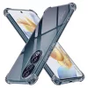 Techsuit - Shockproof Átlátszó Ütésálló Szilikon tok - Honor 90 - Átlátszó fekete