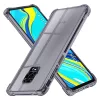 Techsuit - Shockproof Átlátszó Ütésálló Szilikon tok - Xiaomi Redmi Note 9S / Note 9 Pro / Note 9 Pro Max - Átlátszó fekete