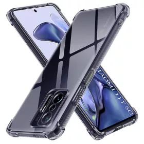   Techsuit - Shockproof Átlátszó Ütésálló Szilikon tok - Xiaomi 11T / 11T Pro - Átlátszó fekete