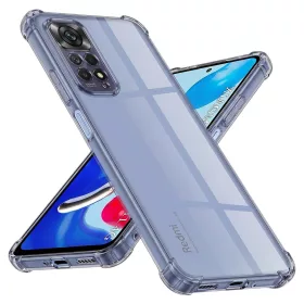   Techsuit - Shockproof Átlátszó Ütésálló Szilikon tok - Xiaomi Redmi Note 11 / Note 11S - Átlátszó fekete