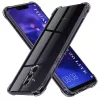 Techsuit - Shockproof Átlátszó Ütésálló Szilikon tok - Huawei Mate 20 Lite - Átlátszó fekete
