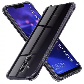   Techsuit - Shockproof Átlátszó Ütésálló Szilikon tok - Huawei Mate 20 Lite - Átlátszó fekete