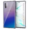 Techsuit - Shockproof Átlátszó Ütésálló Szilikon tok - Samsung Galaxy Note 10 Plus 4G / Note 10 Plus 5G - Átlátszó fekete