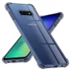 Techsuit - Shockproof Átlátszó Ütésálló Szilikon tok - Samsung Galaxy S10e - Átlátszó fekete