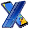 Techsuit - Shockproof Átlátszó Ütésálló Szilikon tok - Samsung Galaxy A7 2018 - Átlátszó fekete