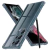 Techsuit - Shockproof Átlátszó Ütésálló Szilikon tok - Samsung Galaxy S22 Ultra 5G - Átlátszó fekete