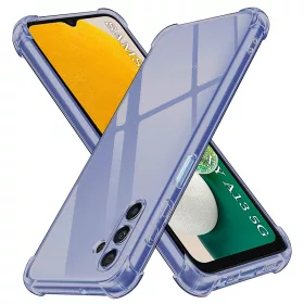   Techsuit - Shockproof Átlátszó Ütésálló Szilikon tok - Samsung Galaxy A13 5G / A04S - Átlátszó fekete