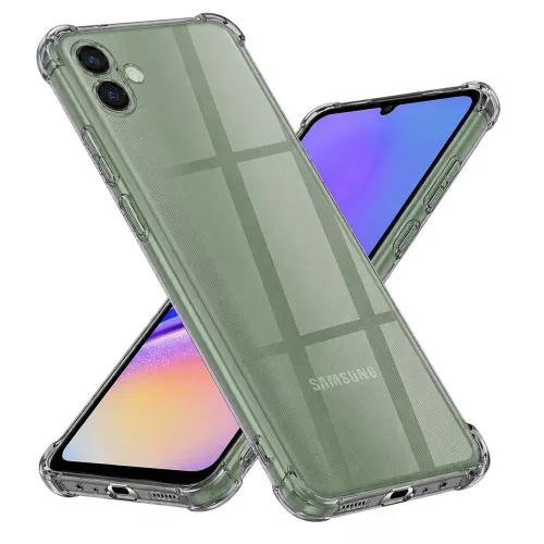 Techsuit - Shockproof Átlátszó Ütésálló Szilikon tok - Samsung Galaxy A05 - Átlátszó fekete