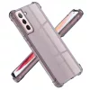 Techsuit - Shockproof Átlátszó Ütésálló Szilikon tok - Samsung Galaxy S21 5G - Átlátszó fekete
