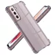 Techsuit - Shockproof Átlátszó Ütésálló Szilikon tok - Samsung Galaxy S21 5G - Átlátszó fekete