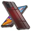 Techsuit - Shockproof Átlátszó Ütésálló Szilikon tok - Samsung Galaxy A21s - Átlátszó fekete