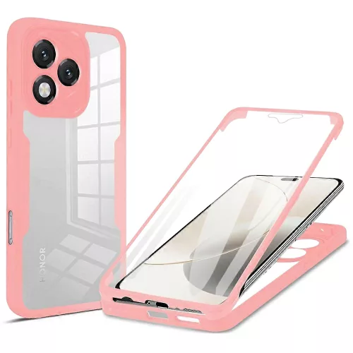 Techsuit - ColorVerse 360 tok kijelzővédővel - Honor 400 Lite - Rózsaszín