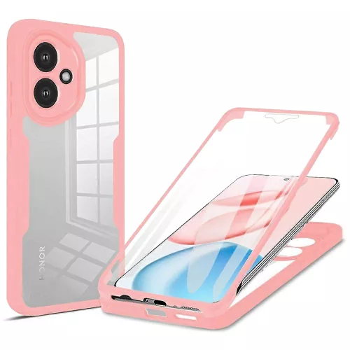 Techsuit - ColorVerse 360 tok kijelzővédővel - Honor 400 - Rózsaszín