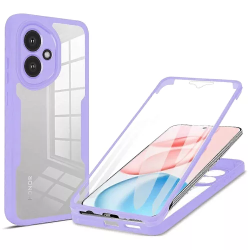 Techsuit - ColorVerse 360 tok kijelzővédővel - Honor 400 - Lila