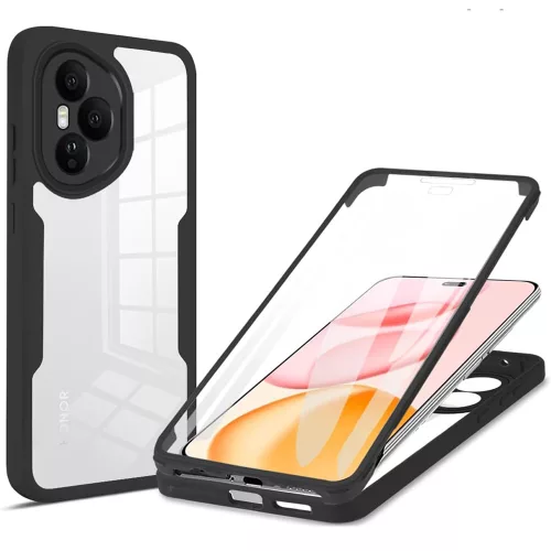 Techsuit - ColorVerse 360 tok kijelzővédővel - Honor 400 Pro - Fekete
