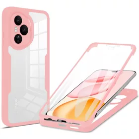   Techsuit - ColorVerse 360 tok kijelzővédővel - Honor 400 Pro - Rózsaszín