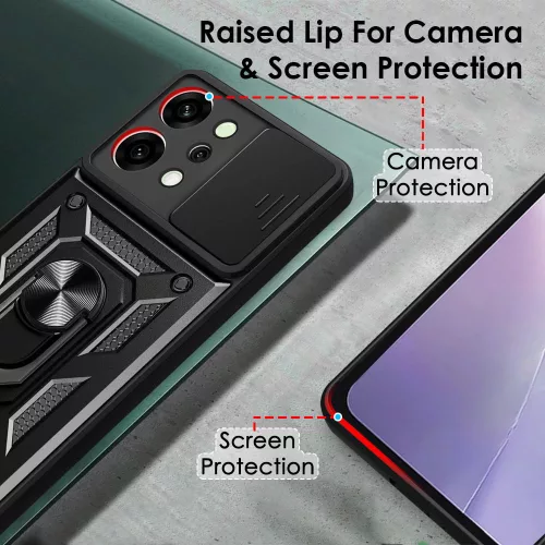 Techsuit - CamShield ütésálló tok - Oppo Reno14 - Fekete