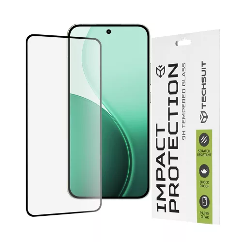 Techsuit - 111D Full Cover / Full Glue üvegfólia - Oppo Reno14 - Fekete széllel