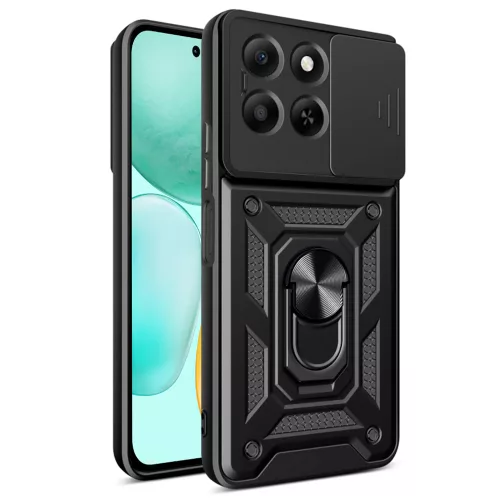 Techsuit - CamShield ütésálló tok - Honor X6c - Fekete