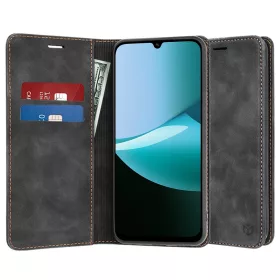   Techsuit - Confy Cover kinyitható tok - Xiaomi Redmi 15C 4G / Redmi 15C 5G / Poco C85 4G - Fekete