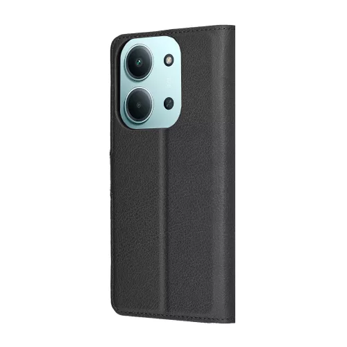 Techsuit - Leather Folio kinyitható tok - Xiaomi Redmi 15C 4G / Redmi 15C 5G / Poco C85 4G - Fekete