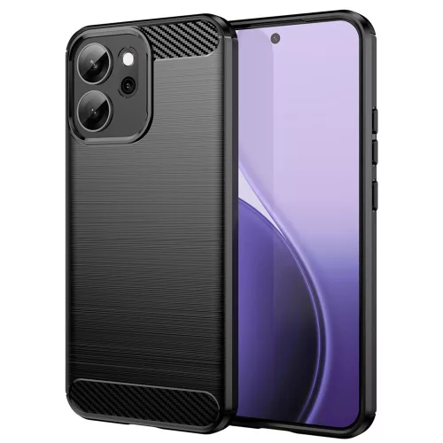 Techsuit - Carbon szilikon tok - Oppo Reno14 F / Reno14 FS 5G - Fekete