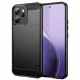 Techsuit - Carbon szilikon tok - Oppo Reno14 F / Reno14 FS 5G - Fekete