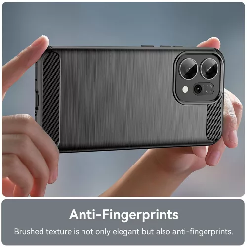 Techsuit - Carbon szilikon tok - Oppo Reno14 F / Reno14 FS 5G - Fekete