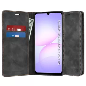   Techsuit - Confy Cover kinyitható tok - Samsung Galaxy A07 4G - Fekete