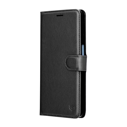 Techsuit - Leather Folio kinyitható tok - Samsung Galaxy A07 4G - Fekete