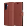 Techsuit - Leather Folio kinyitható tok - Samsung Galaxy A17 5G / A17 4G / M17 / F17 - Barna