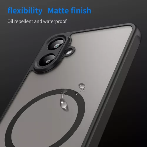 Techsuit - HaloFrost II MagSafe tok - Samsung Galaxy A07 4G - Fekete