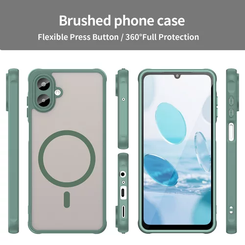 Techsuit - HaloFrost II MagSafe tok - Samsung Galaxy A07 4G - Zöld