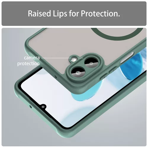 Techsuit - HaloFrost II MagSafe tok - Samsung Galaxy A07 4G - Zöld
