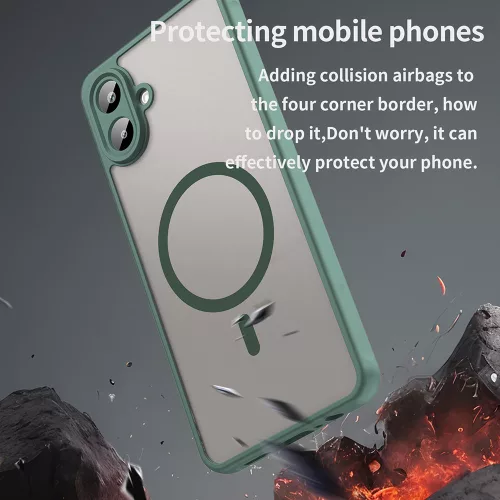Techsuit - HaloFrost II MagSafe tok - Samsung Galaxy A07 4G - Zöld