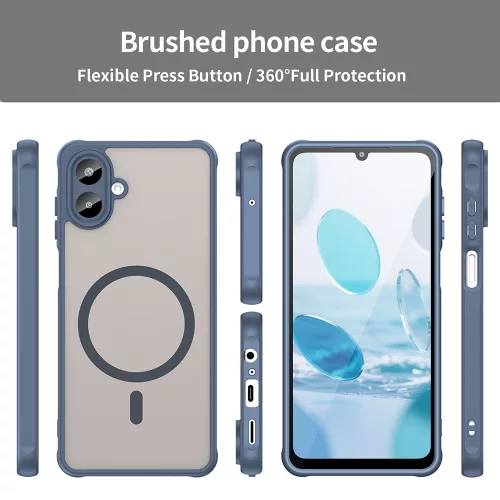 Techsuit - HaloFrost II MagSafe tok - Samsung Galaxy A07 4G - Sötétkék