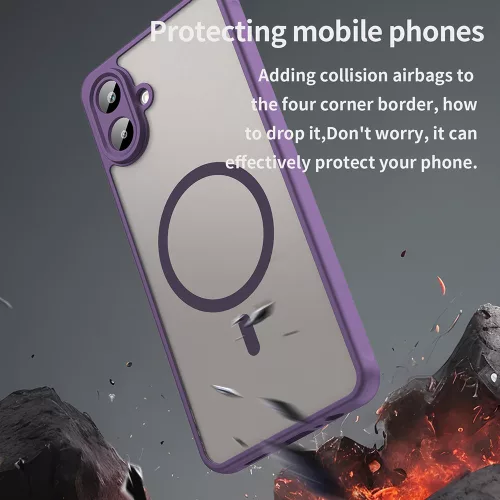 Techsuit - HaloFrost II MagSafe tok - Samsung Galaxy A07 4G - Lila