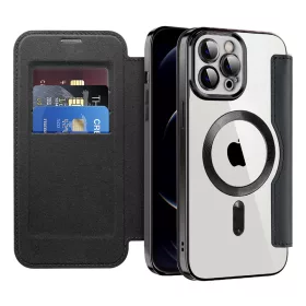  Techsuit - SmartMag kinyitható tok - iPhone 12 Pro Max - Fekete