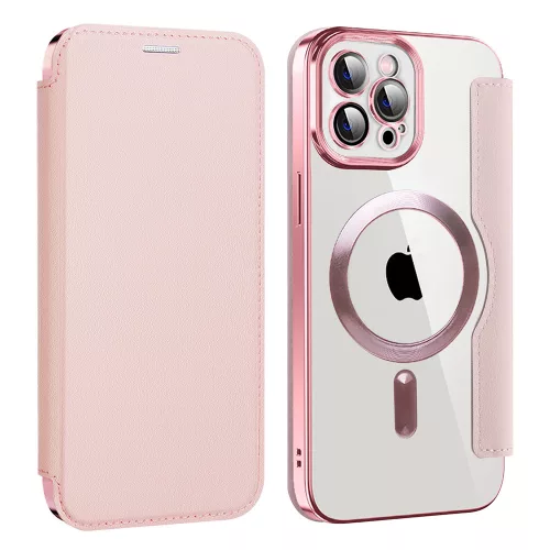Techsuit - SmartMag kinyitható tok - iPhone 12 Pro Max - Rózsaszín