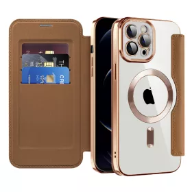 Techsuit - SmartMag kinyitható tok - iPhone 12 Pro - Barna
