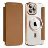 Techsuit - SmartMag kinyitható tok - iPhone 12 Pro - Barna