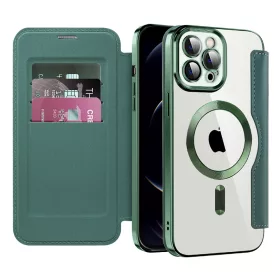 Techsuit - SmartMag kinyitható tok - iPhone 12 Pro - Zöld