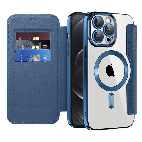 Techsuit - SmartMag kinyitható tok - iPhone 12 Pro - Kék