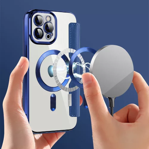 Techsuit - SmartMag kinyitható tok - iPhone 12 Pro - Kék