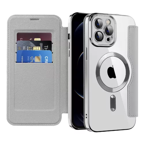 Techsuit - SmartMag kinyitható tok - iPhone 12 Pro - Szürke
